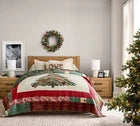 Pottery Barn Winter Dreams Reversible Handcrafted Quilt 100% Cotton Bedding