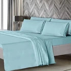 6 PC Luxury Full Size Bed Sheets Breathes Deep Pocket up to 16" Full Size Sheets